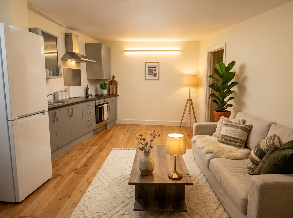Kitchen-living after